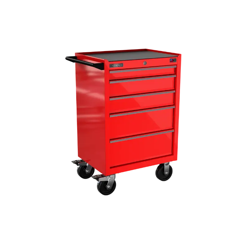 Champion Tool 5-Drawer FMPRO Roll Cabinet, 27 W x 43 H x 20 D in - CM FMP2705RC Champion Tool Storage