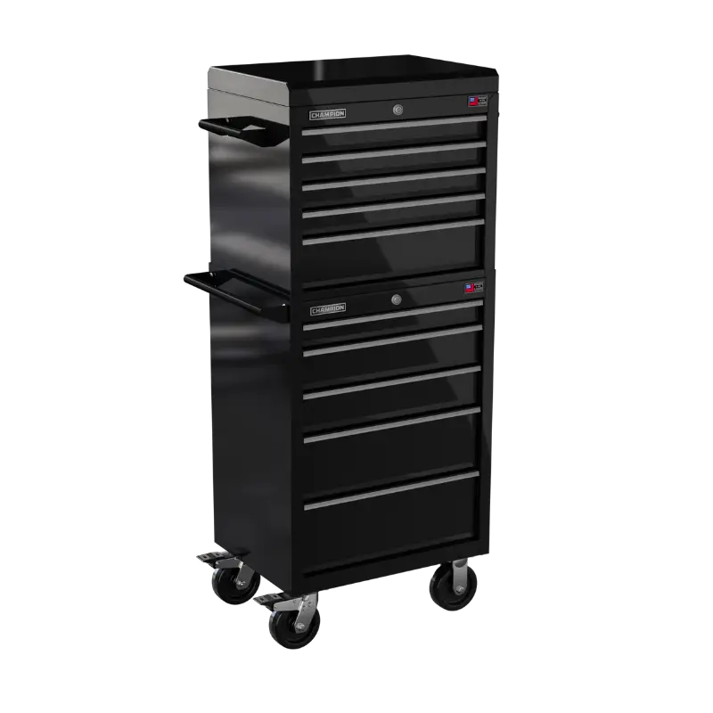 Champion Tool 10-Drawer FMPRO Combo Roll Cabinet, 27 W x 66 H x 20 D in - CM FMP2710RC Champion Tool Storage