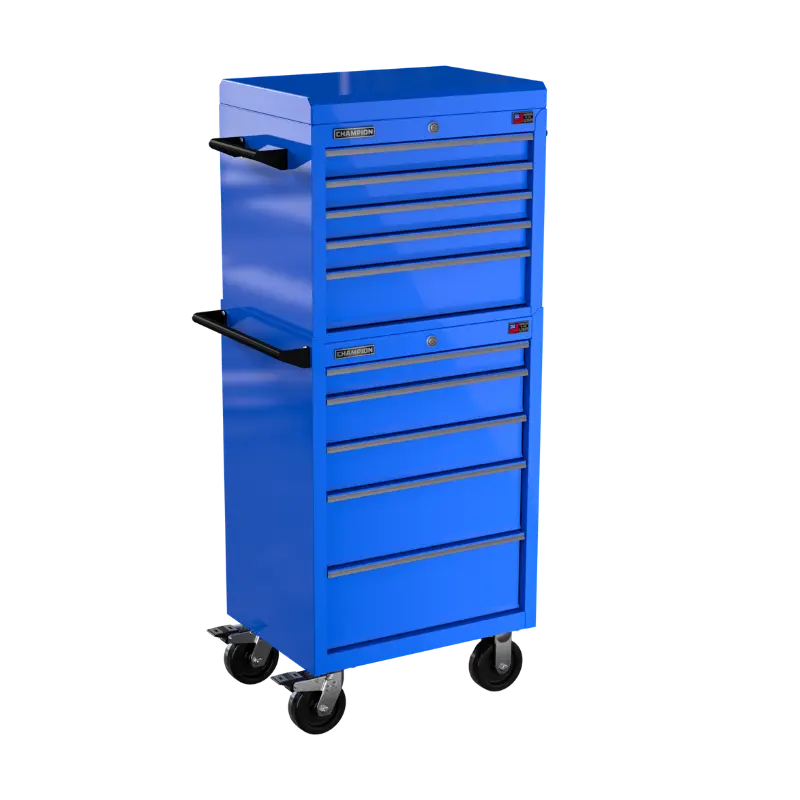 Champion Tool 10-Drawer FMPRO Combo Roll Cabinet, 27 W x 66 H x 20 D in - CM FMP2710RC Champion Tool Storage