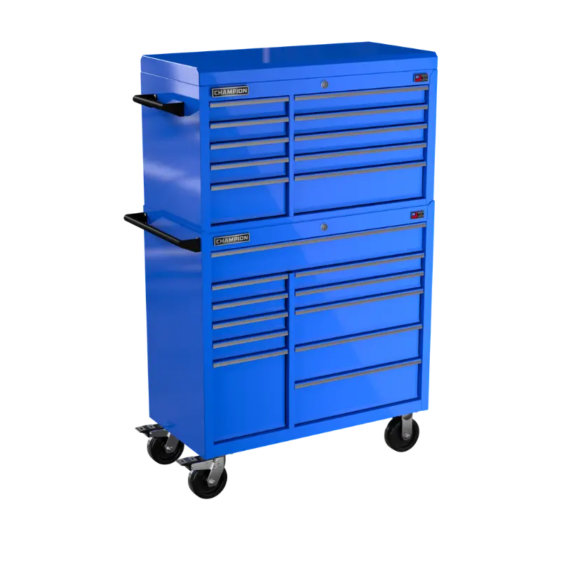 Champion Tool 21-Drawer FMPRO Combo Roll Cart, 41 W x 66 H x 20 D in - CM FMP4121RC Champion Tool Storage