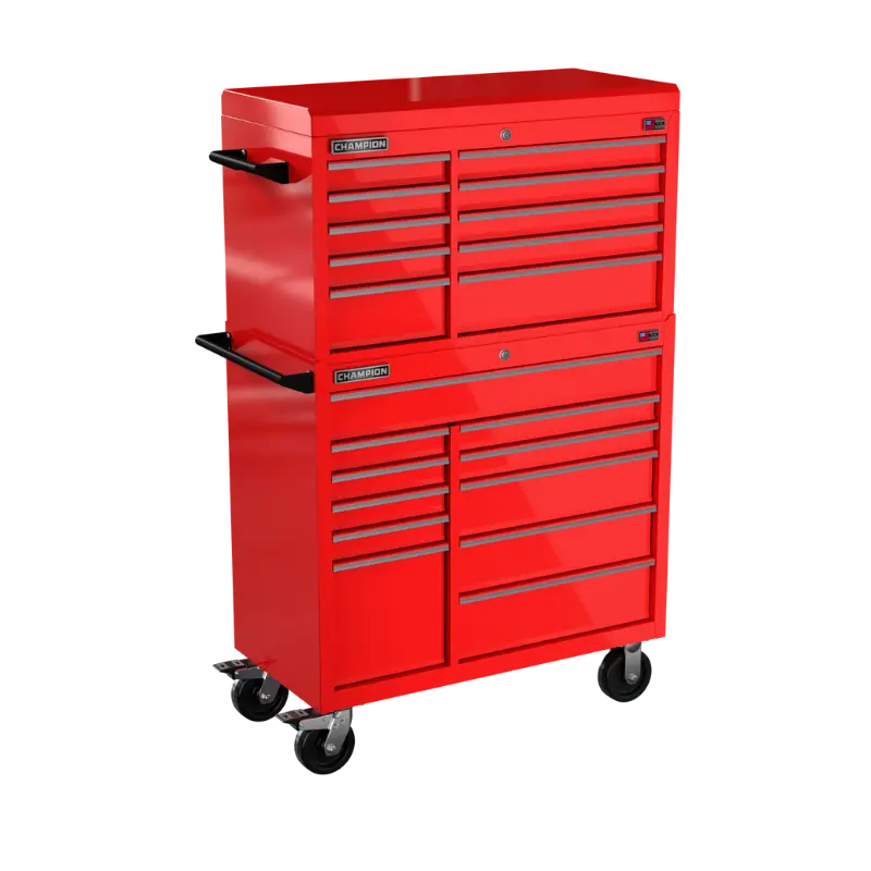 Champion Tool 21-Drawer FMPRO Combo Roll Cart, 41 W x 66 H x 20 D in - CM FMP4121RC Champion Tool Storage