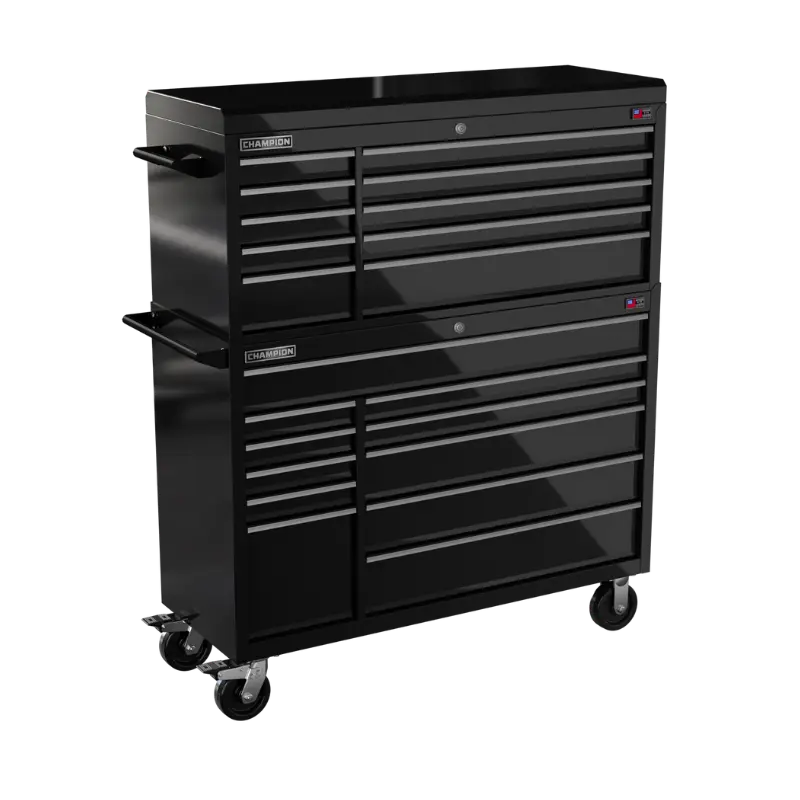 Champion Tool 21-Drawer FMPRO Combo Roll Cabinet, 54 W x 66 H x 20 D in - CM FMP5421RC Champion Tool Storage