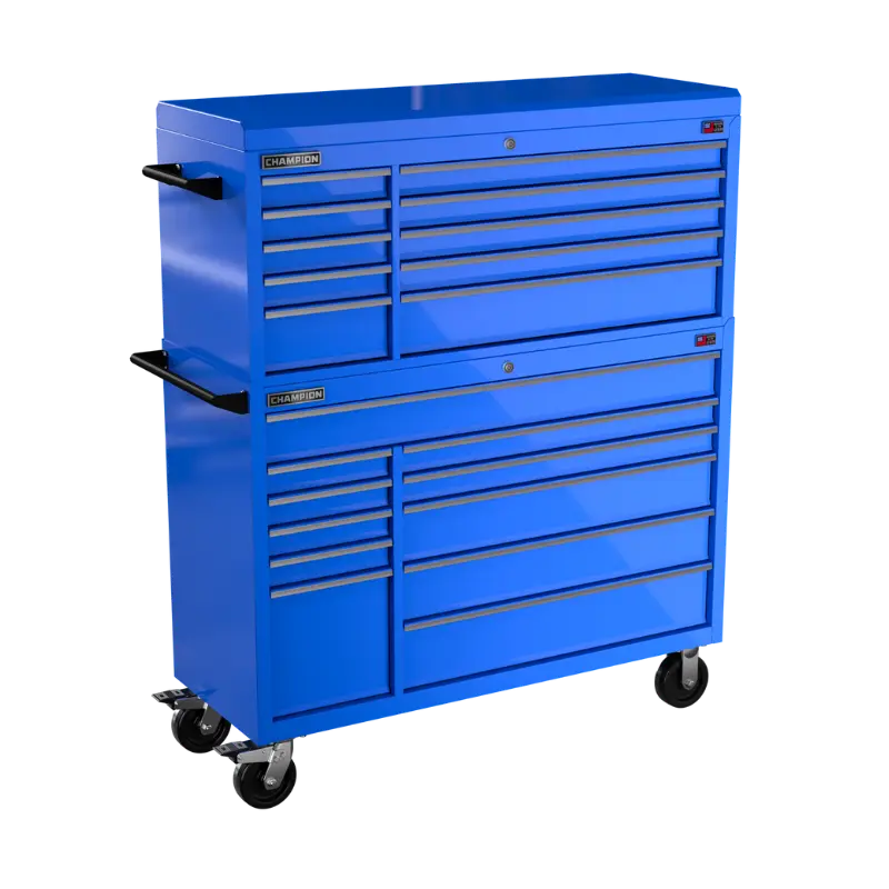 Champion Tool 21-Drawer FMPRO Combo Roll Cabinet, 54 W x 66 H x 20 D in - CM FMP5421RC Champion Tool Storage
