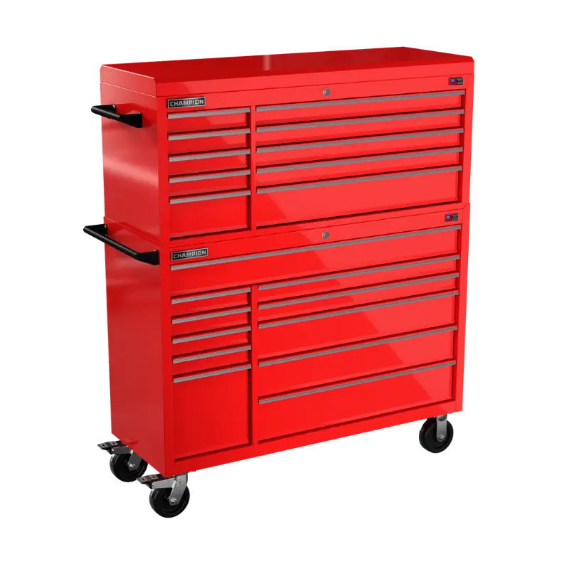 Champion Tool 21-Drawer FMPRO Combo Roll Cabinet, 54 W x 66 H x 20 D in - CM FMP5421RC Champion Tool Storage