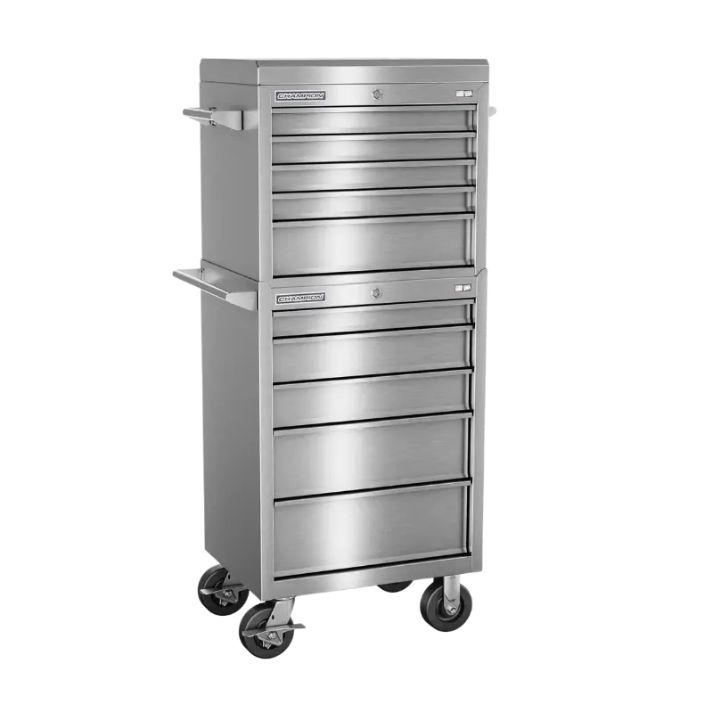 Champion Tool 10-Drawer FMPRO Plus SST Combo Roll Cabinet, 27 W x 66 H x 20 D in - CM FMPSA2710RC Champion Tool Storage