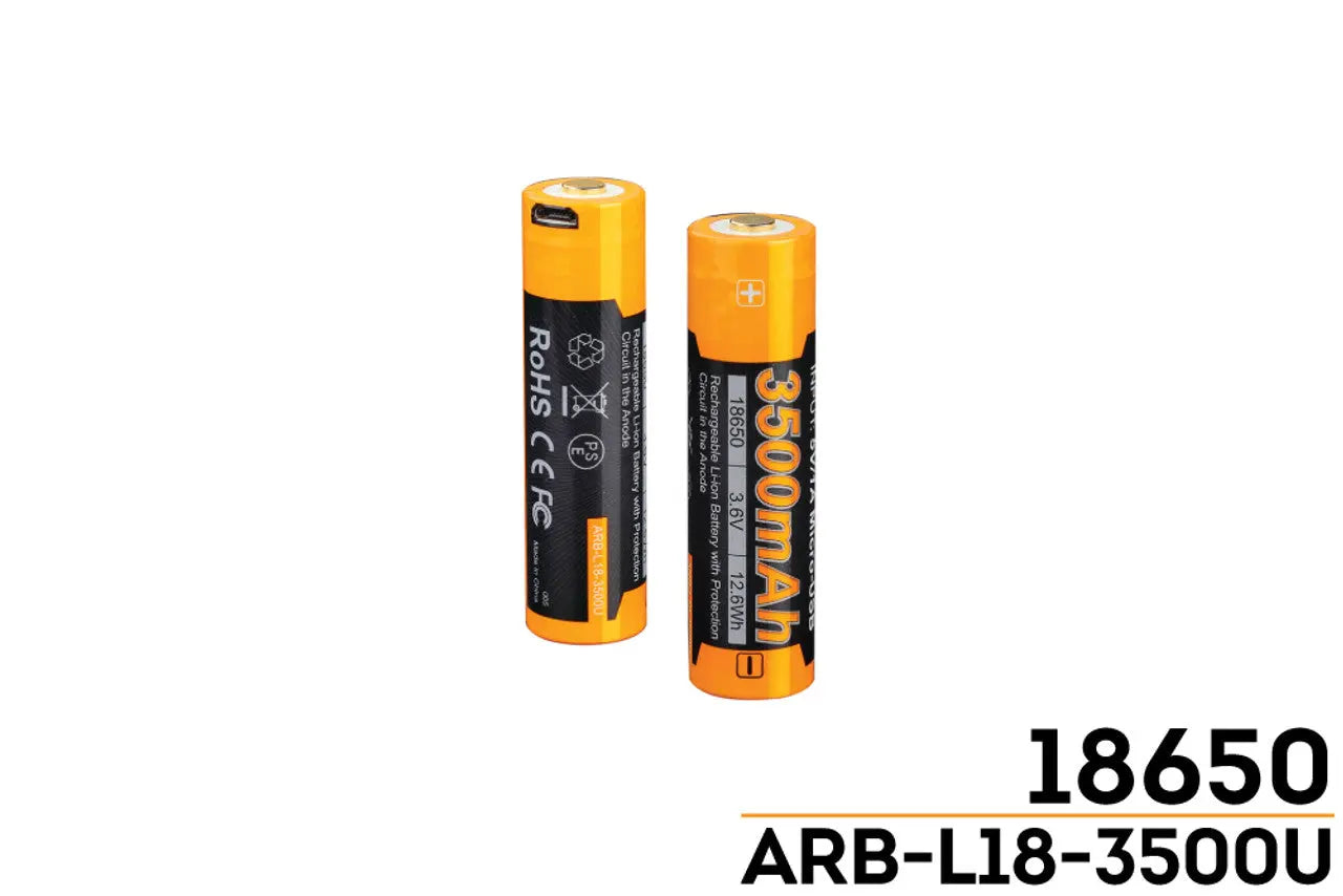 Fenix 18650 USB Rechargeable Battery, 3500mAh - F FX-ARBL183500U Fenix
