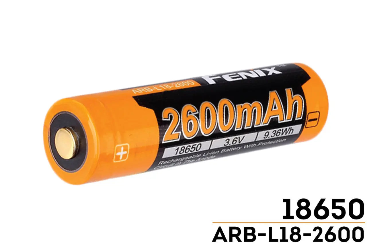 Fenix 18650 Rechargeable Battery, 2600mAh - F FX-ARBL182600 Fenix