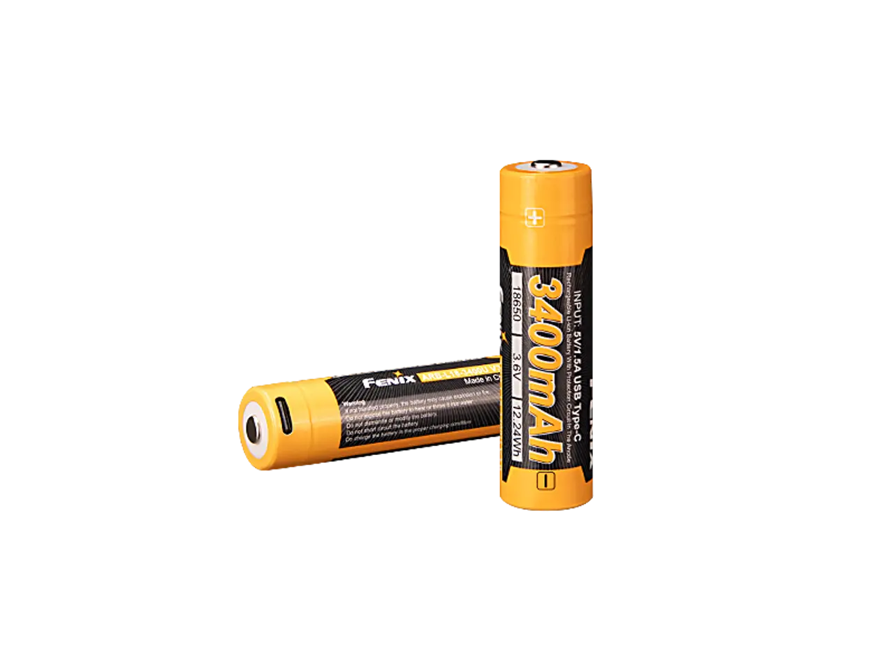 Fenix 18650 USB-C Rechargeable Battery, 3400mAh - F FX-ARBL183400UV3 Fenix