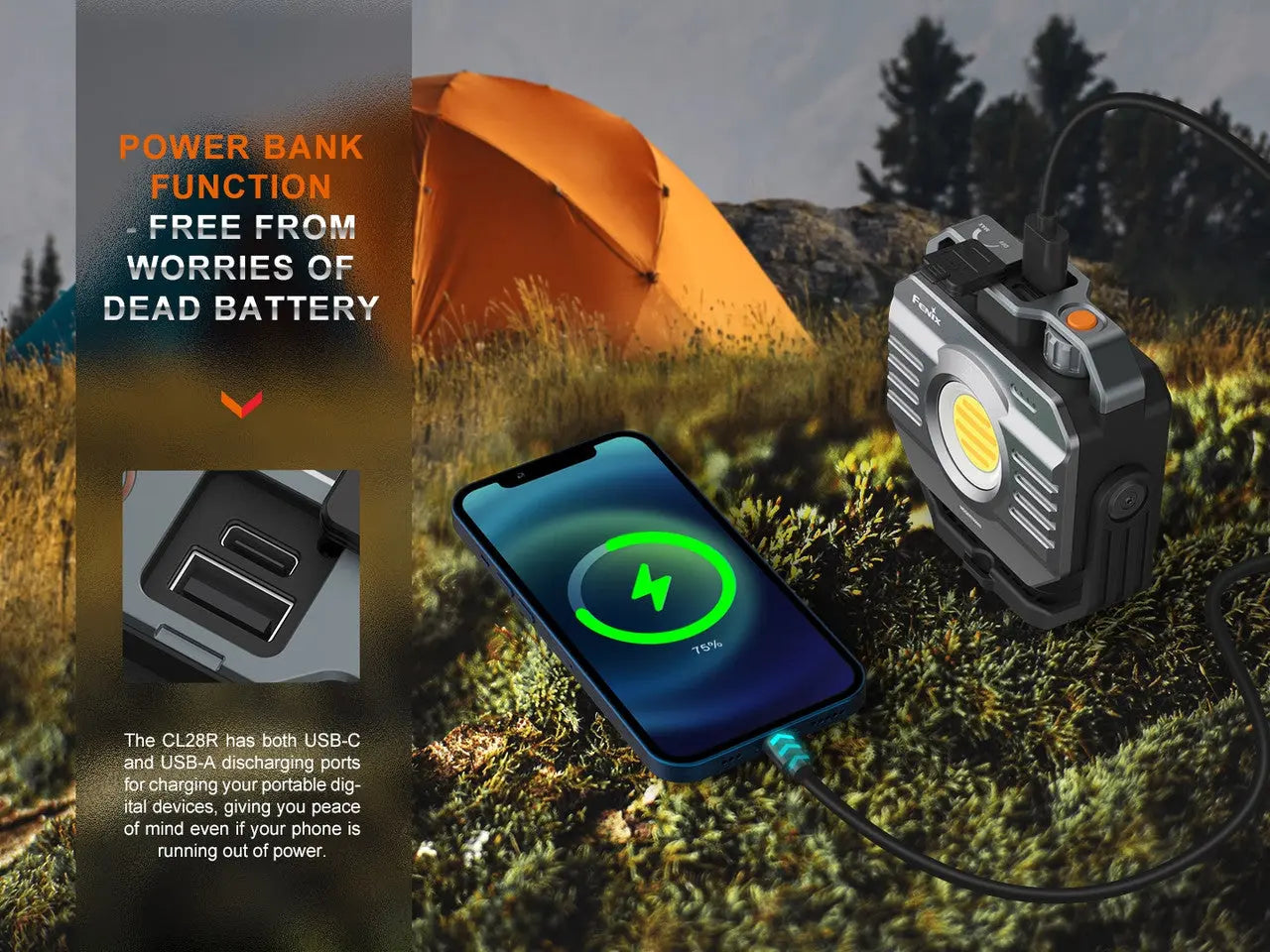 Fenix 2000 Lumen Rechargeable Lantern - F FX-CL28R Fenix