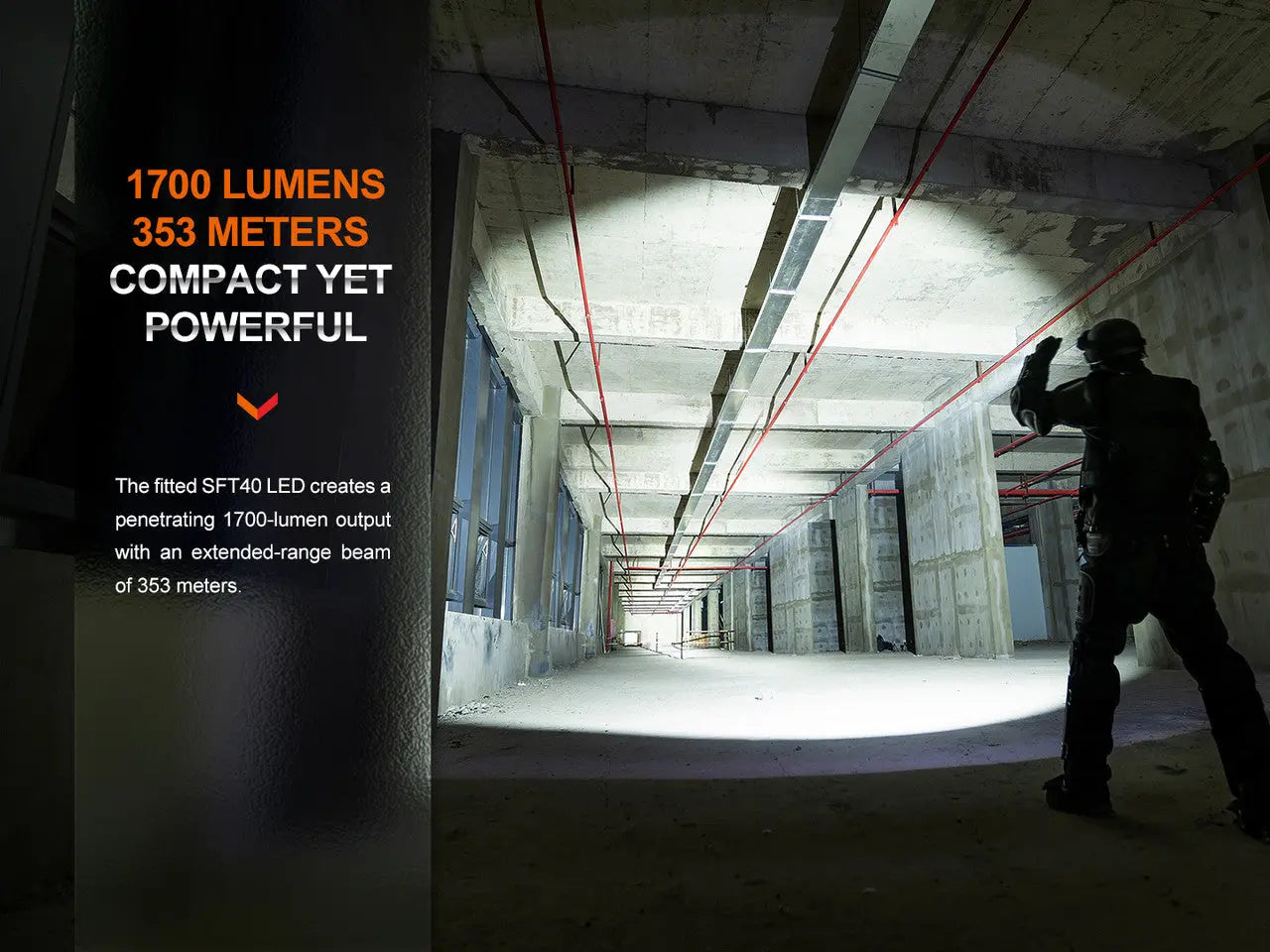 Fenix 1700 Lumen Compact Tactical Rechargeable Flashlight - F FX-PD35R Fenix