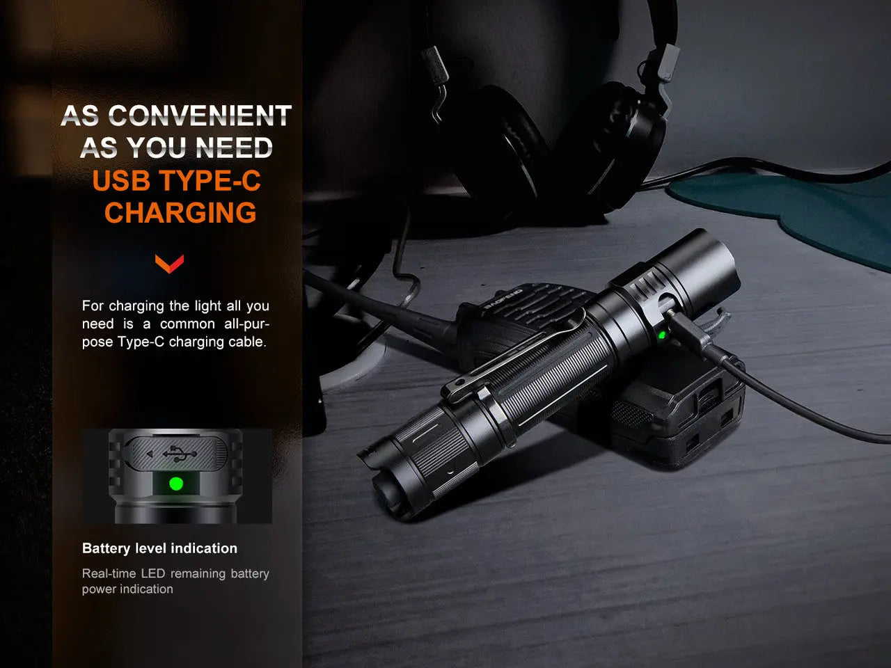 Fenix 1700 Lumen Compact Tactical Rechargeable Flashlight - F FX-PD35R Fenix