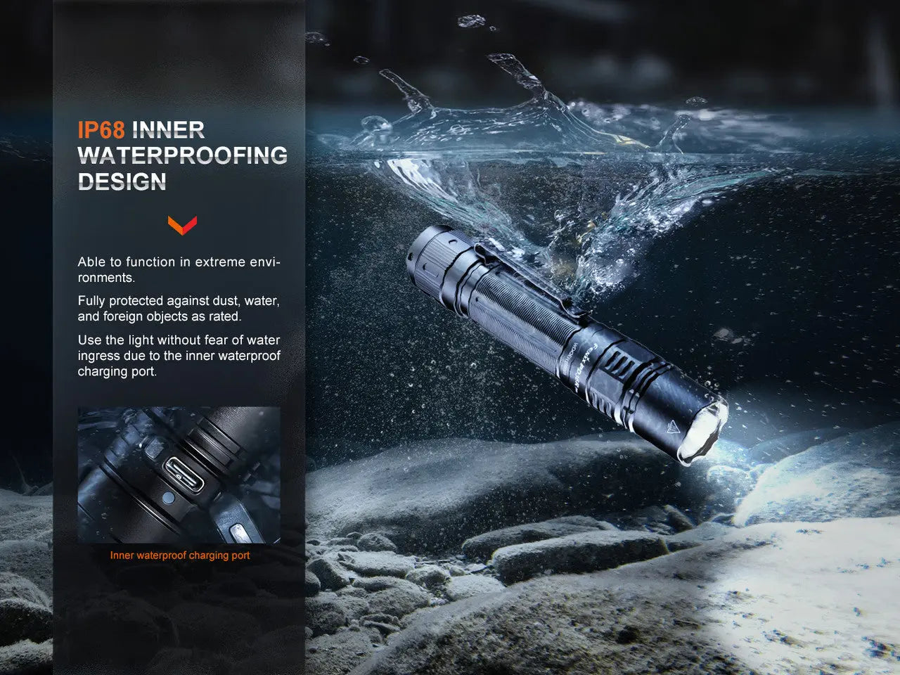 Fenix 2800 Lumen Rechargeable Flashlight - F FX-PD36R-PRO Fenix