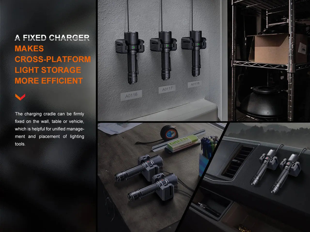 Fenix 3000 Lumen Cradle Charging Duty Flashlight - F FX-WF26R Fenix