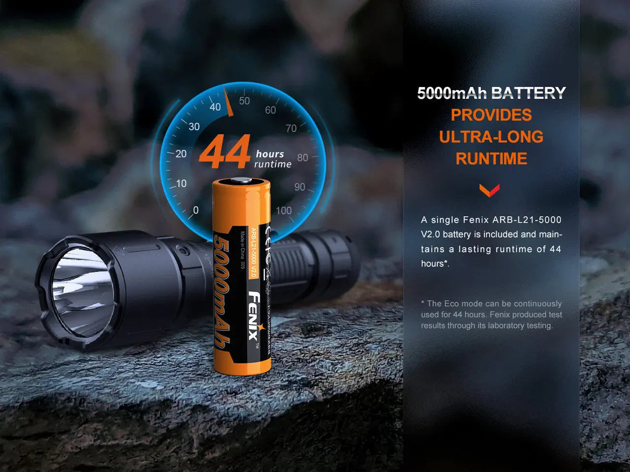 Fenix 3000 Lumen Cradle Charging Duty Flashlight - F FX-WF26R Fenix