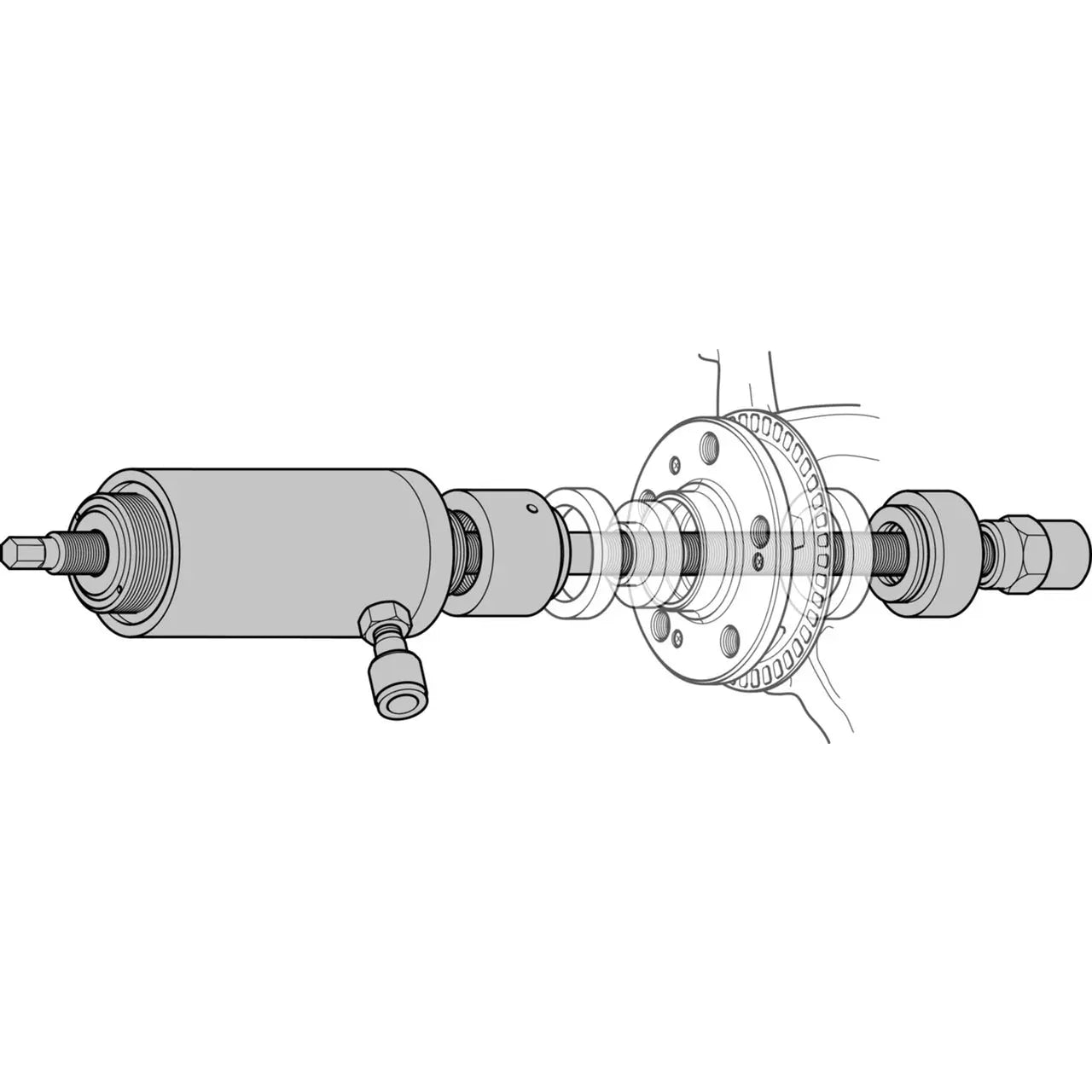 Gedore 3420787 Pull Spindle, Hydraulic, M20, 13mm - KL-0039-1920-1 A Gedore Automotive