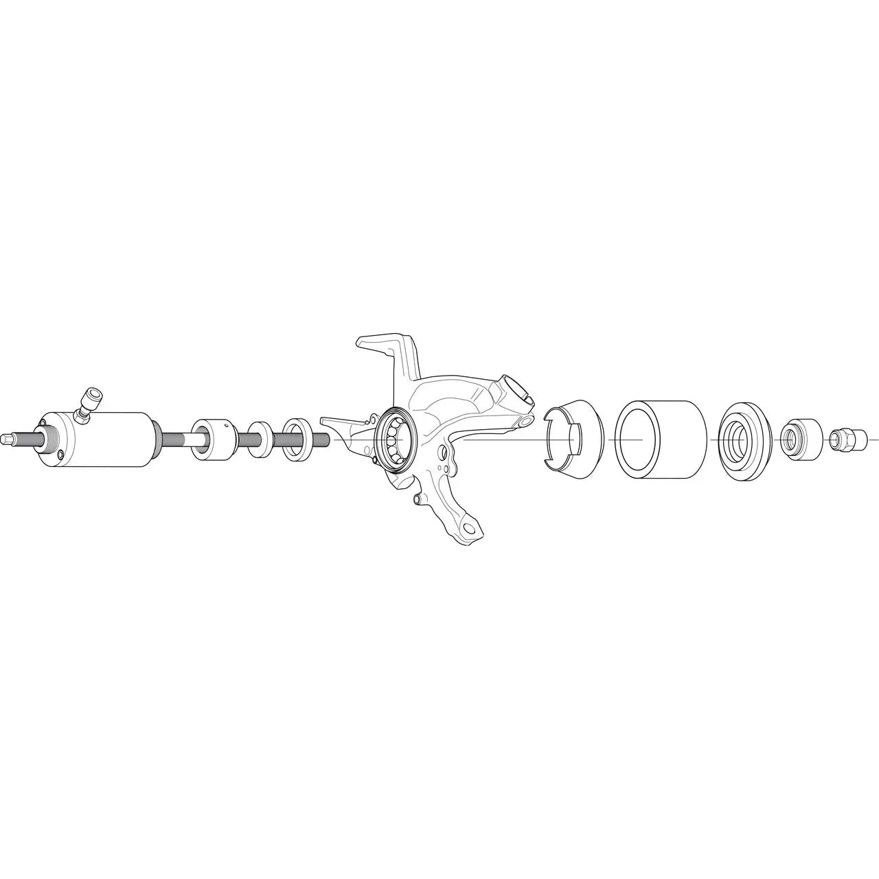 Gedore 2370824 Pull / Thrust Spindle, Hydraulic, M24 - KL-0040-2812-1 Gedore Automotive