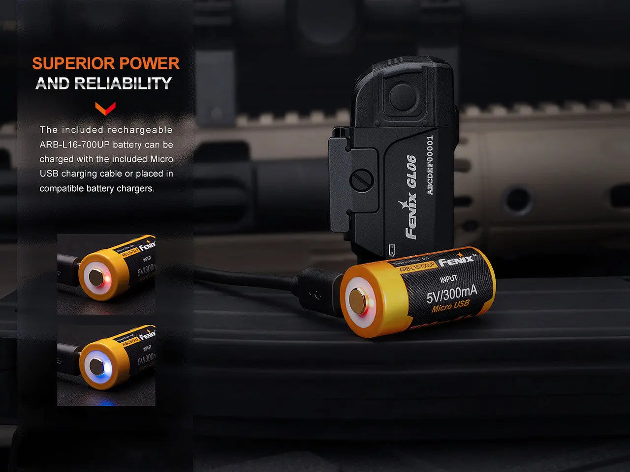 Fenix 600 Lumen Tactical Pocket Pistol Light for Long Gun - F FX-GL06 Fenix