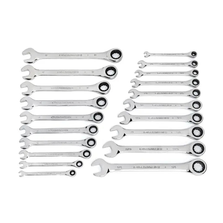 GEARWRENCH Set of 20 72-Tooth SAE/Metric Ratcheting Combination Wrenches - GW 35720-06 Wrench Set GEARWRENCH