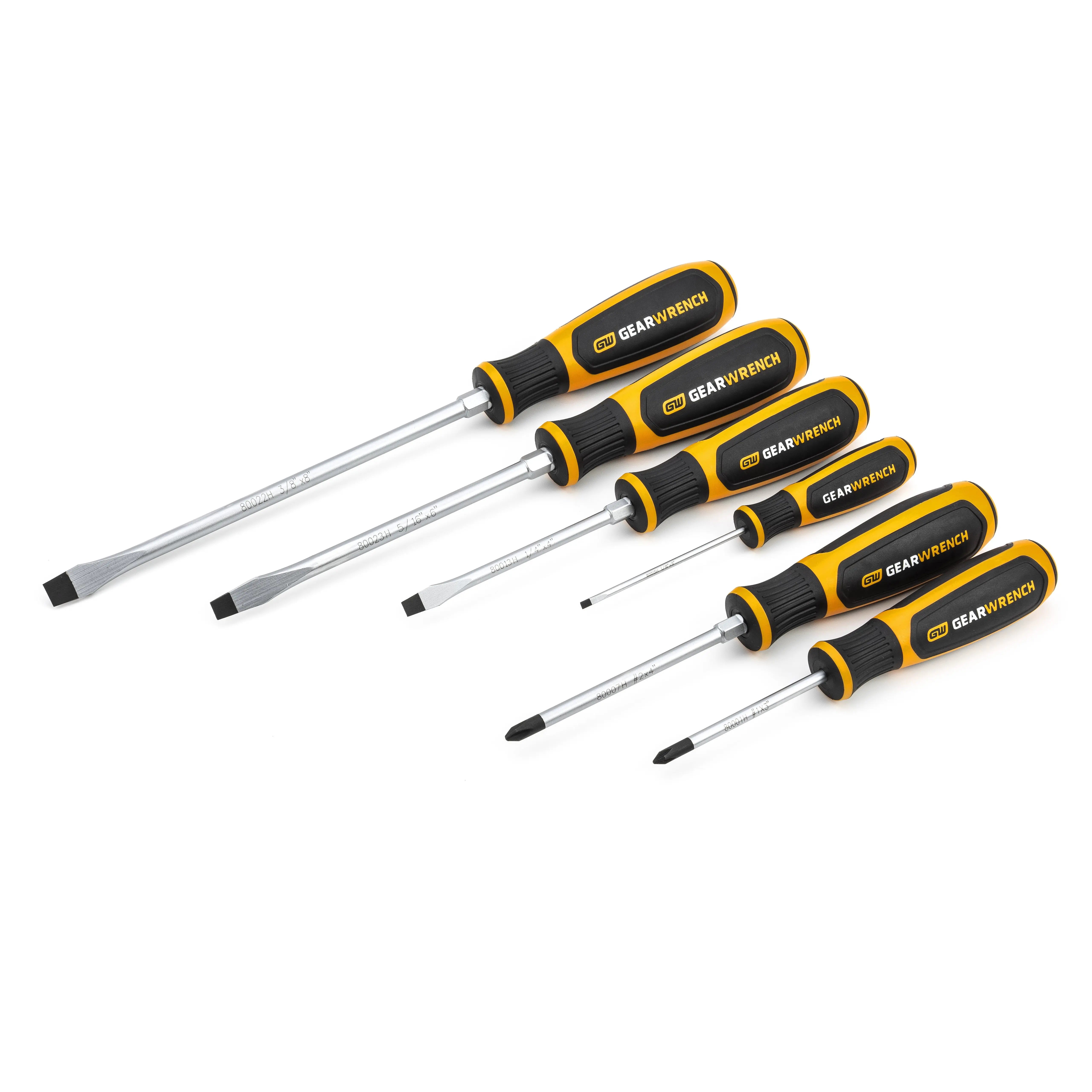 GEARWRENCH 6 Pc. Combination Dual Material Screwdriver Set 80050H GEARWRENCH