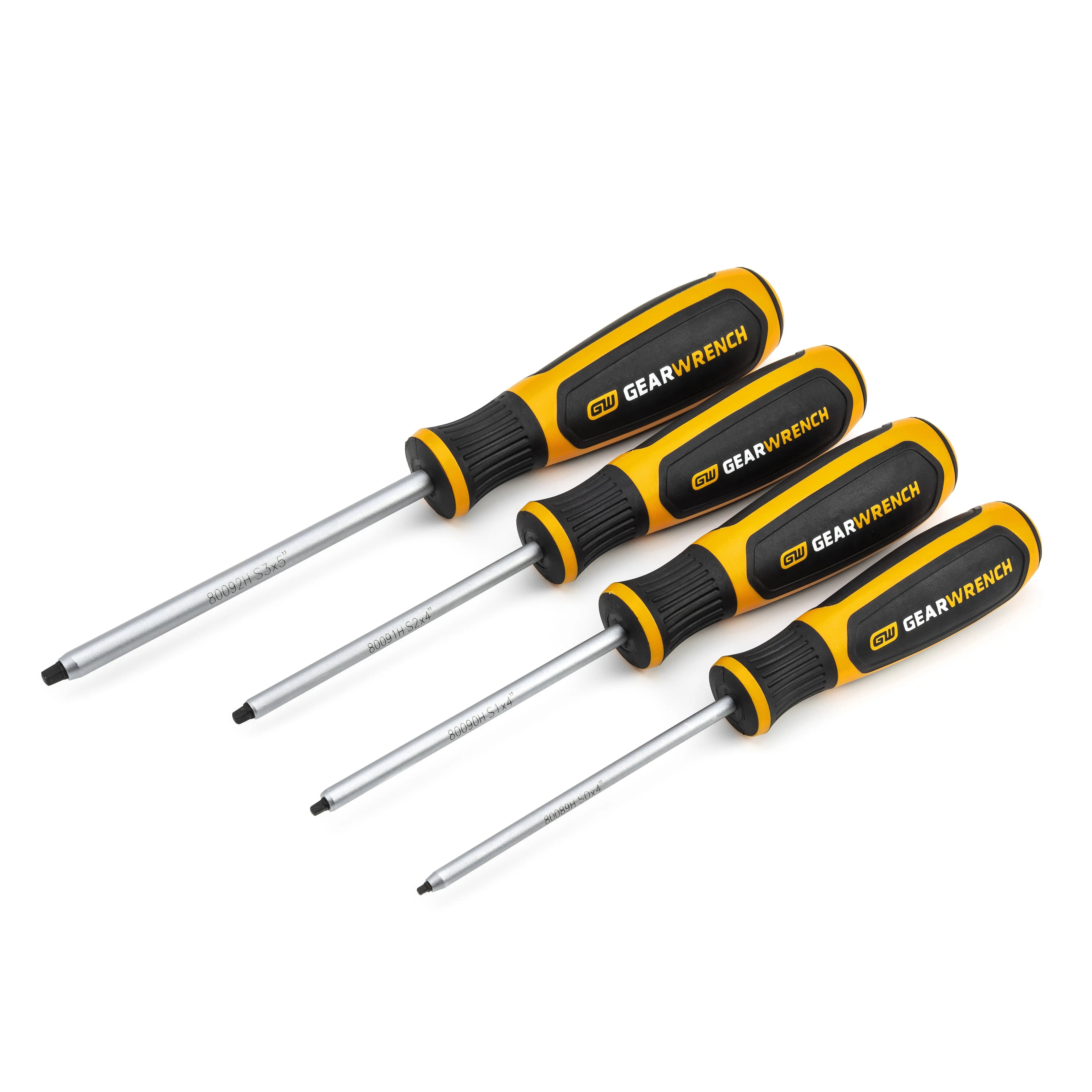 GEARWRENCH 4 Pc. Square Dual Material Screwdriver Set 80065H GEARWRENCH