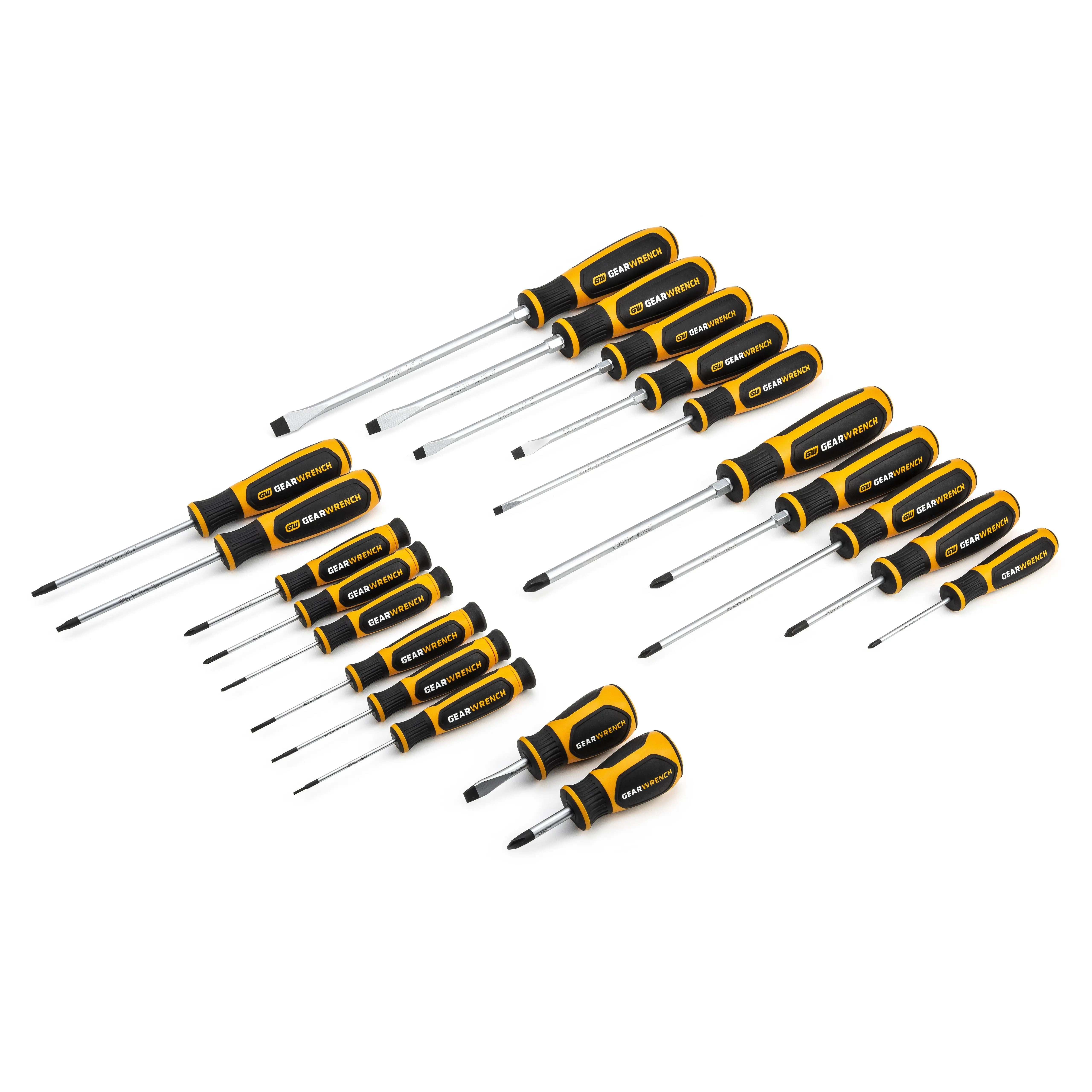 GEARWRENCH 20 Pc. Combination Dual Material Screwdriver Set 80066H GEARWRENCH