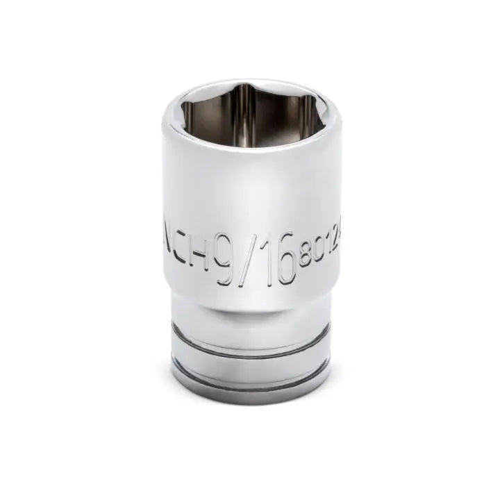 GEARWRENCH 1/4 in Drive 6-Point Mid Length SAE Socket, 9/16 in - GW 80124S-06 Socket GEARWRENCH