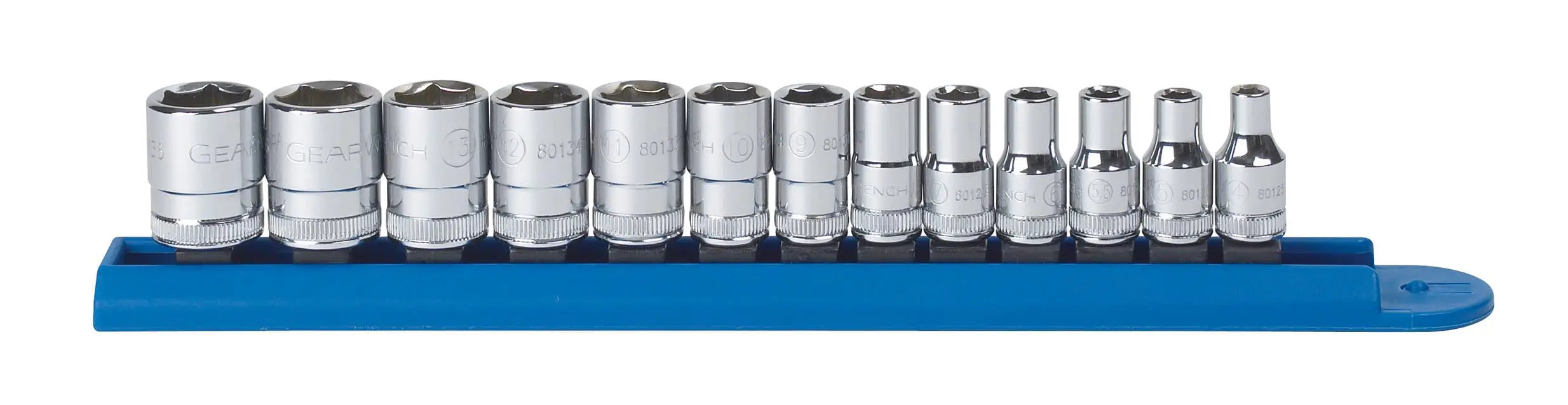 GEARWRENCH 13 Pc. 1/4" Drive 6 Point Metric Standard Socket Set 80302D GEARWRENCH