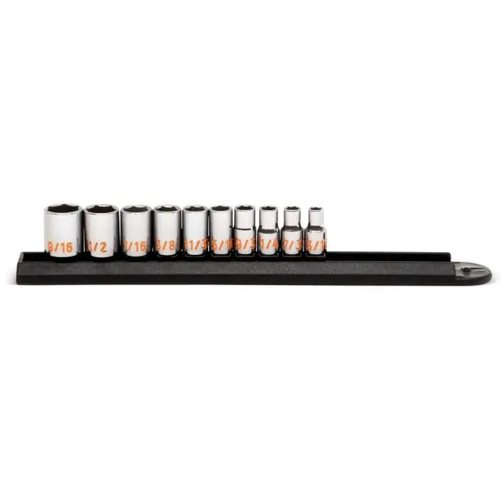 GEARWRENCH Set of 10 1/4 in Drive 6 Point SAE Hi-Viz Socket - GW 80303H