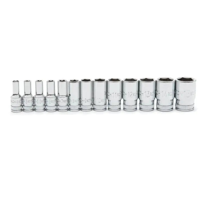 GEARWRENCH 13 Pc. 1/4" Drive 6 Point Metric Mid Length Socket Set 80304S-06 Socket Set GEARWRENCH