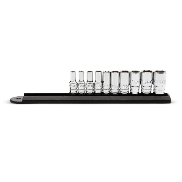 GEARWRENCH Set of 10 1/4 in Drive 6-Point Mid Length SAE Sockets - GW 80305S-06 Socket Set GEARWRENCH