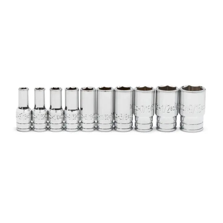 GEARWRENCH Set of 10 1/4 in Drive 6-Point Mid Length SAE Sockets - GW 80305S-06 Socket Set GEARWRENCH