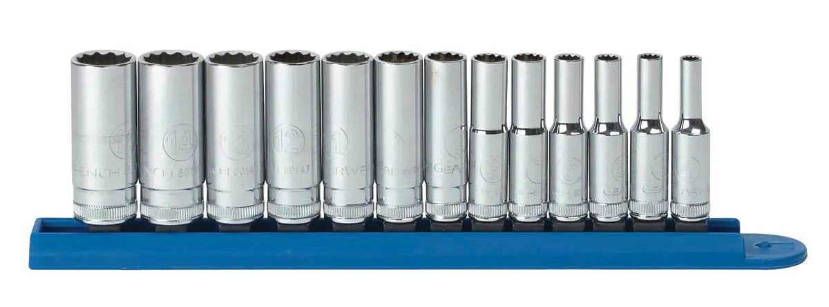 GEARWRENCH 13 Pc. 1/4" Drive 12 Point Metric Deep Socket Set 80308 GEARWRENCH