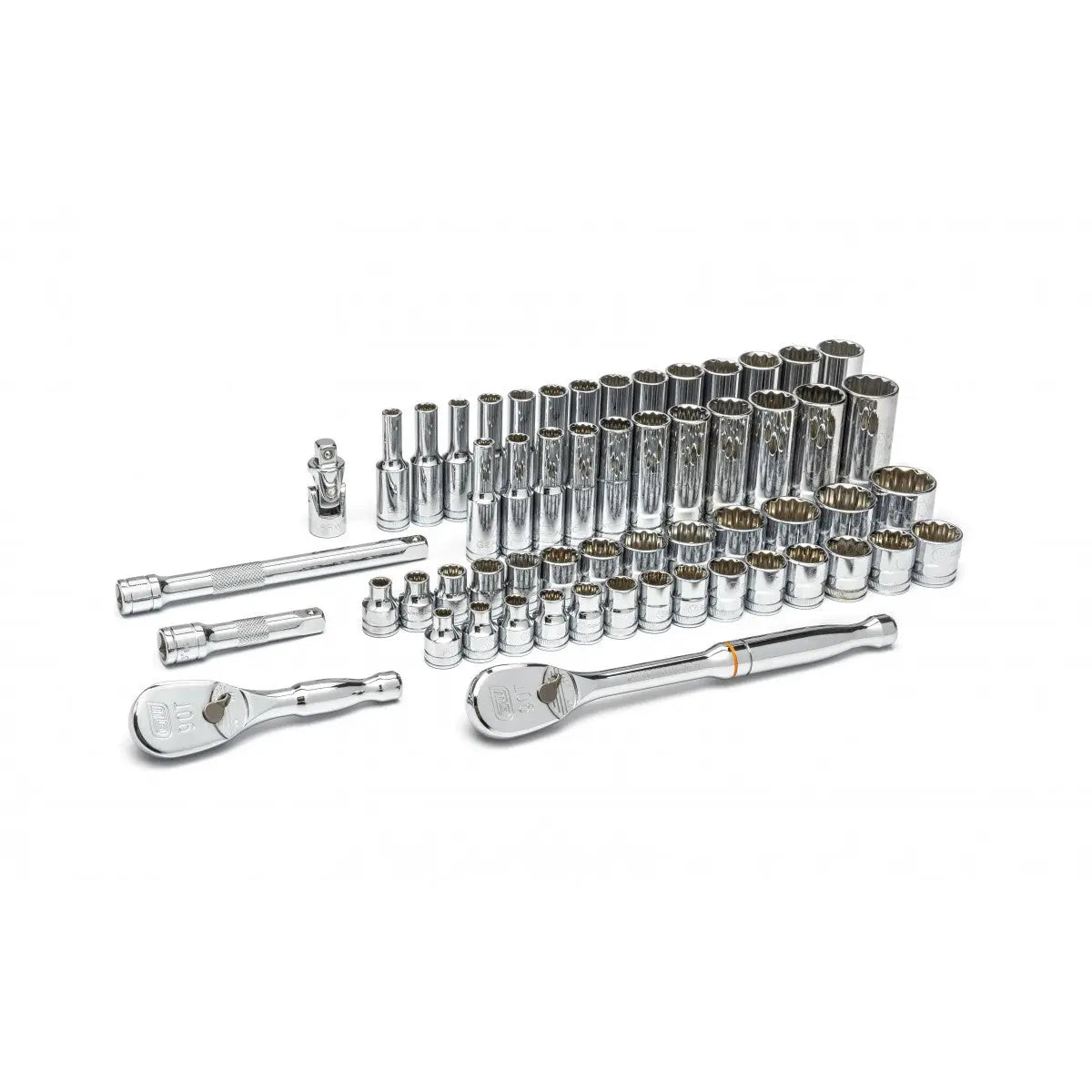 GEARWRENCH 57 Pc. 3/8" Drive 12 Point SAE/Metric Standard and Deep Mechanics Tool Set 80551 GEARWRENCH
