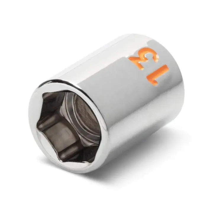 GEARWRENCH Set of 14 3/8 in Drive 6 Point Metric Hi-Viz Socket - GW 80552H