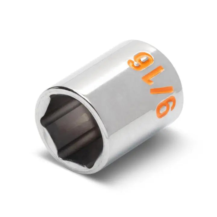 GEARWRENCH Set of 13 3/8 in Drive 6 Point SAE Hi-Viz Socket - GW 80553H
