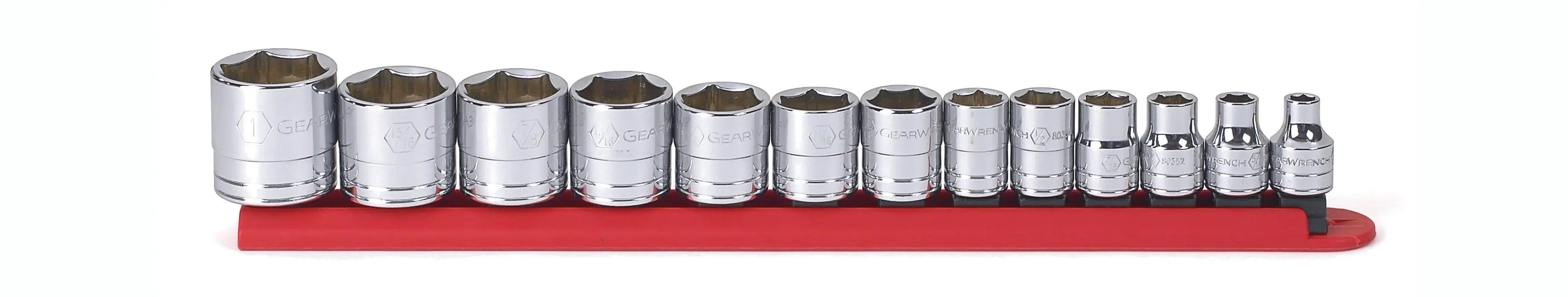 GEARWRENCH 13 Pc. 3/8" Drive 6 Point SAE Standard Socket Set 80553 GEARWRENCH