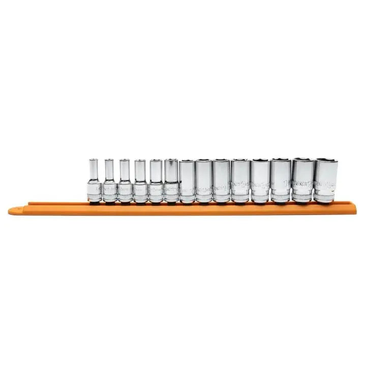 GEARWRENCH Set of 14 3/8 in Drive 6-Point Mid Length Metric Sockets - GW 80554S-06 Socket Set GEARWRENCH