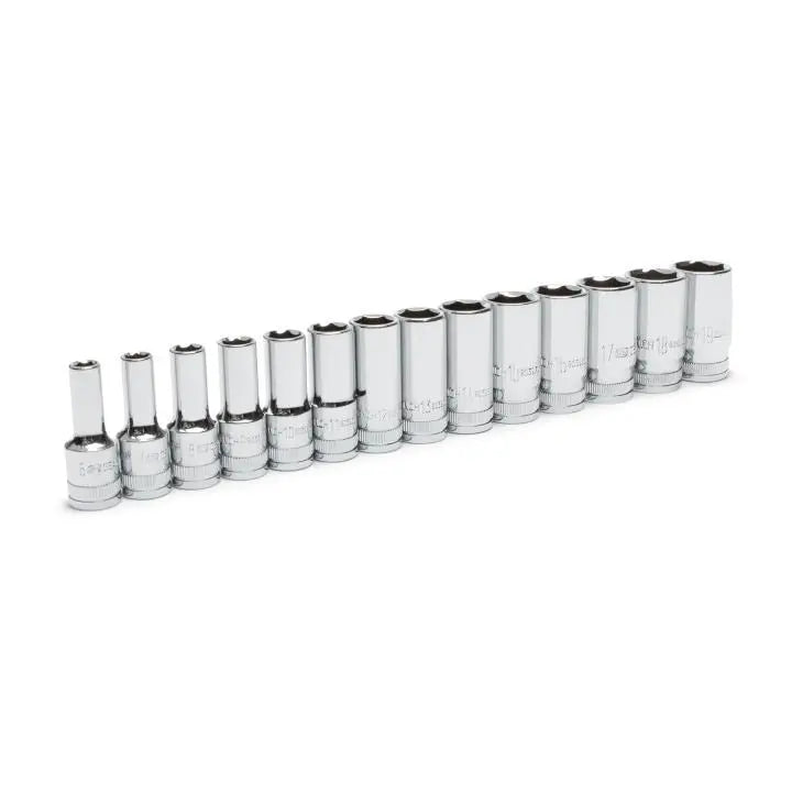 GEARWRENCH Set of 14 3/8 in Drive 6-Point Mid Length Metric Sockets - GW 80554S-06 Socket Set GEARWRENCH