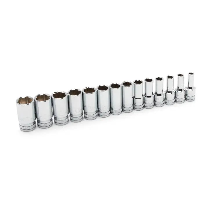 GEARWRENCH Set of 14 3/8 in Drive 6-Point Mid Length Metric Sockets - GW 80554S-06 Socket Set GEARWRENCH