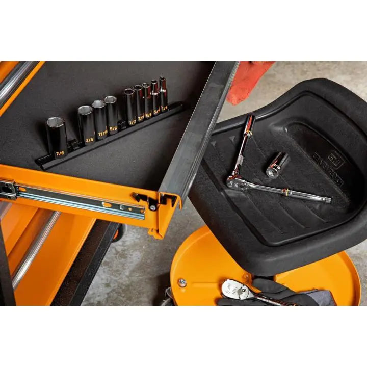 GEARWRENCH Set of 11 3/8 in Drive 6 Point SAE Hi-Viz Deep Socket - GW 80555H