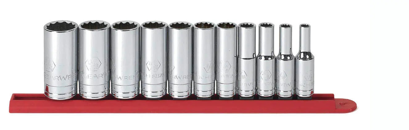 GEARWRENCH 11 Pc. 3/8" Drive 12 Point SAE Deep Socket Set 80563 GEARWRENCH