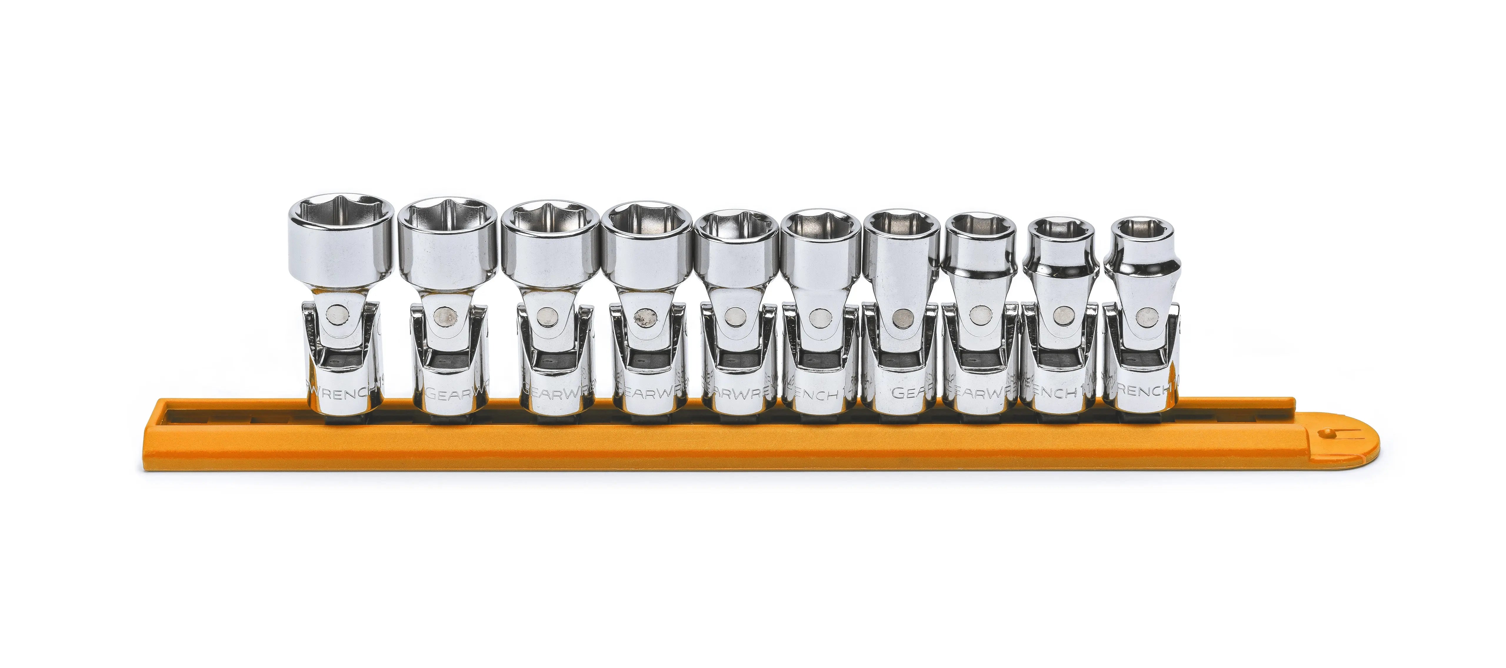 GEARWRENCH 10 Pc. 3/8" Drive 6 Point Metric Flex Socket Set 80565 GEARWRENCH