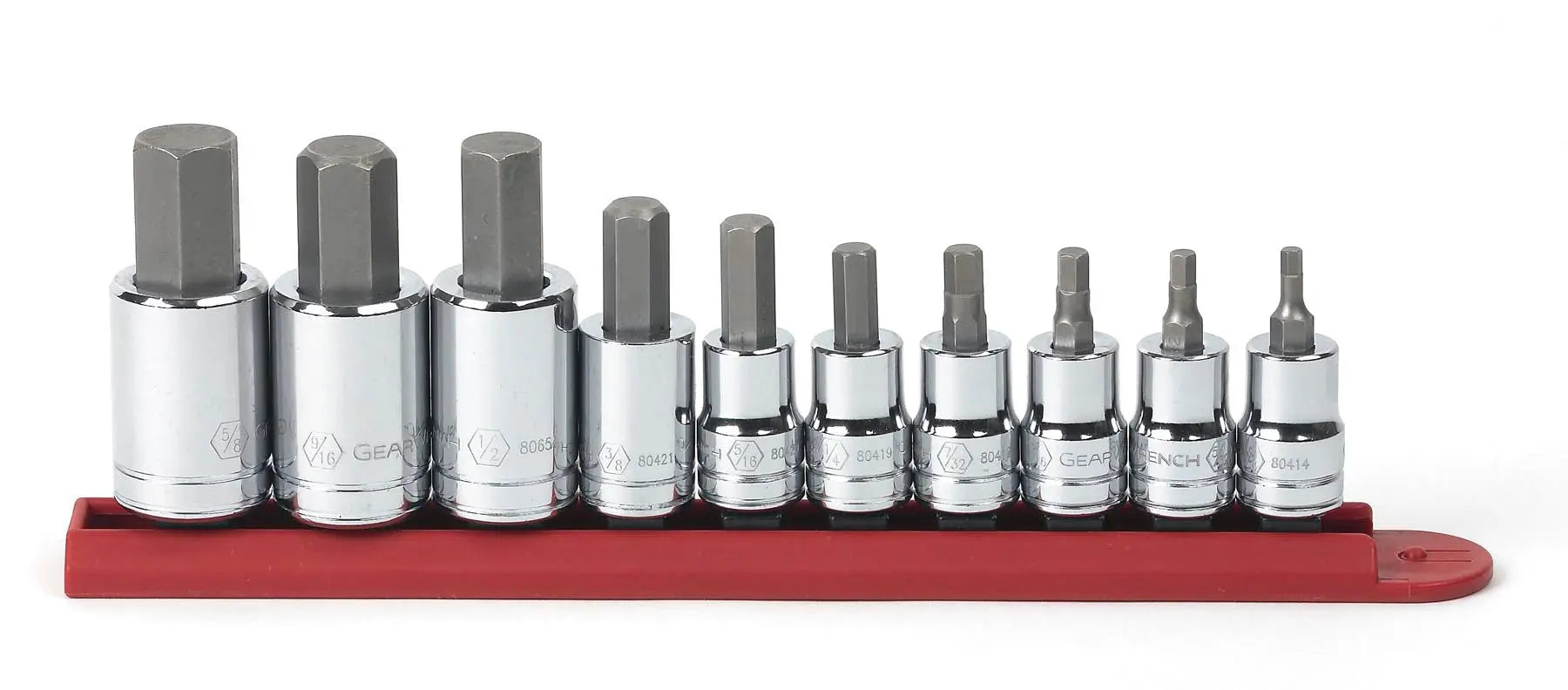 GEARWRENCH 10 Pc. 3/8" and 1/2" Drive SAE Hex Bit Socket Set 80579 GEARWRENCH