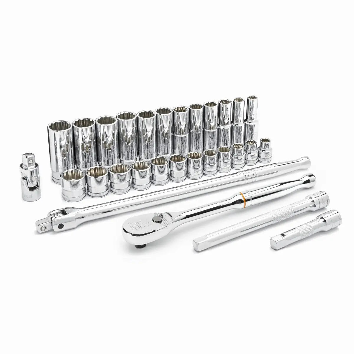 GEARWRENCH 29 Pc. 3/8" Drive 12 Point Metric Standard and Deep Mechanics Tool Set 80692 GEARWRENCH