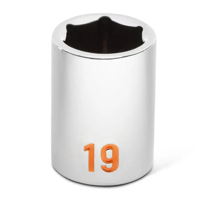 GEARWRENCH Set of 13 1/2 in Drive 6 Point Metric Hi-Viz Socket - GW 80702H