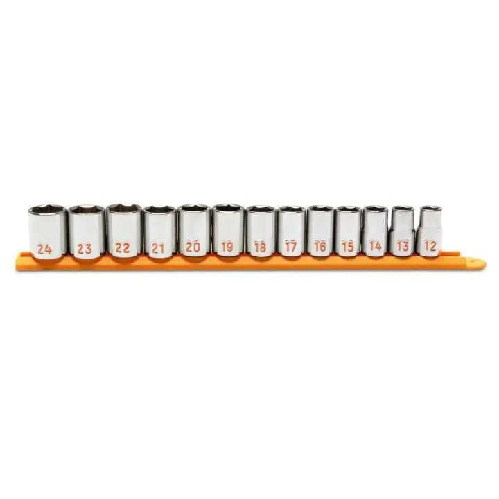 GEARWRENCH Set of 13 1/2 in Drive 6 Point Metric Hi-Viz Socket - GW 80702H