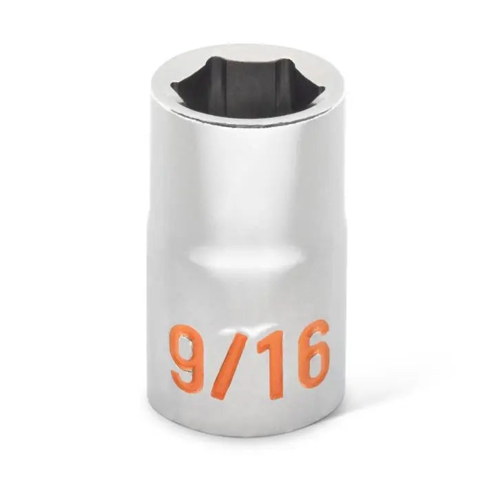 GEARWRENCH Set of 11 1/2 in Drive 6 Point SAE Hi-Viz Socket - GW 80703H