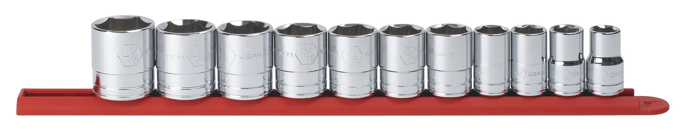 GEARWRENCH 11 Pc. 1/2" Drive 6 Point SAE Socket Set 80703 GEARWRENCH