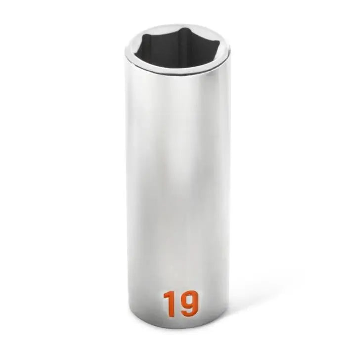 GEARWRENCH Set of 10 1/2 in Drive 6 Point Metric Hi-Viz Deep Socket - GW 80704H