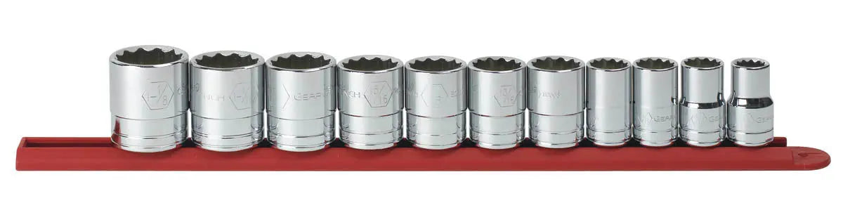 GEARWRENCH 11 Pc. 1/2" Drive 12 Point SAE Socket Set 80711 GEARWRENCH
